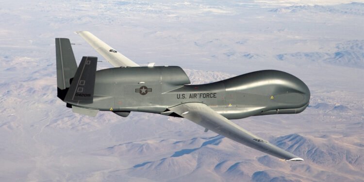 An RQ-4 Global Hawk unmanned aircraft like the one shown is currently flying non-military mapping missions over South, Central America and the Caribbean at the request of partner nations in the region.