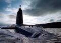HMS Victorious photographed in the Clyde estuary whilst on transit to the Clyde Submarine Base Faslane.