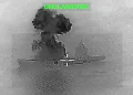 A photo of Iranian warship Shahid Bagheri during US strikes.
