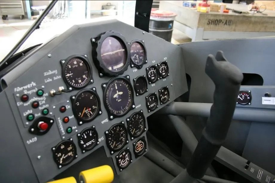 The Horten Ho 229 V3 German Nazi Stealth Bomber cockpit