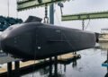 A U.S. Navy Anduril Dive-LD autonomous underwater vehicle (AUV)