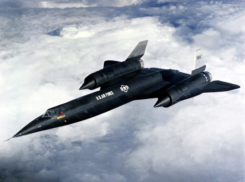 Lockheed A-12 reconnaissance aircraft in flight profile.