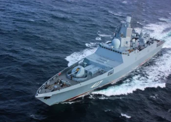 Admiral Gorshkov launches a 3M22 Zircon missile