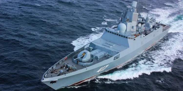 Admiral Gorshkov launches a 3M22 Zircon missile
