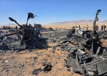 An image of Destroyed MC-130J ii iran