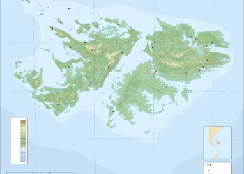 Map of the Falkland Islands