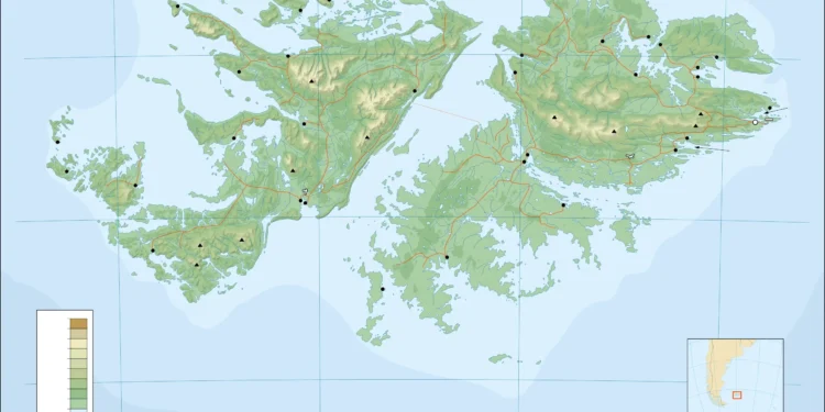 Map of the Falkland Islands