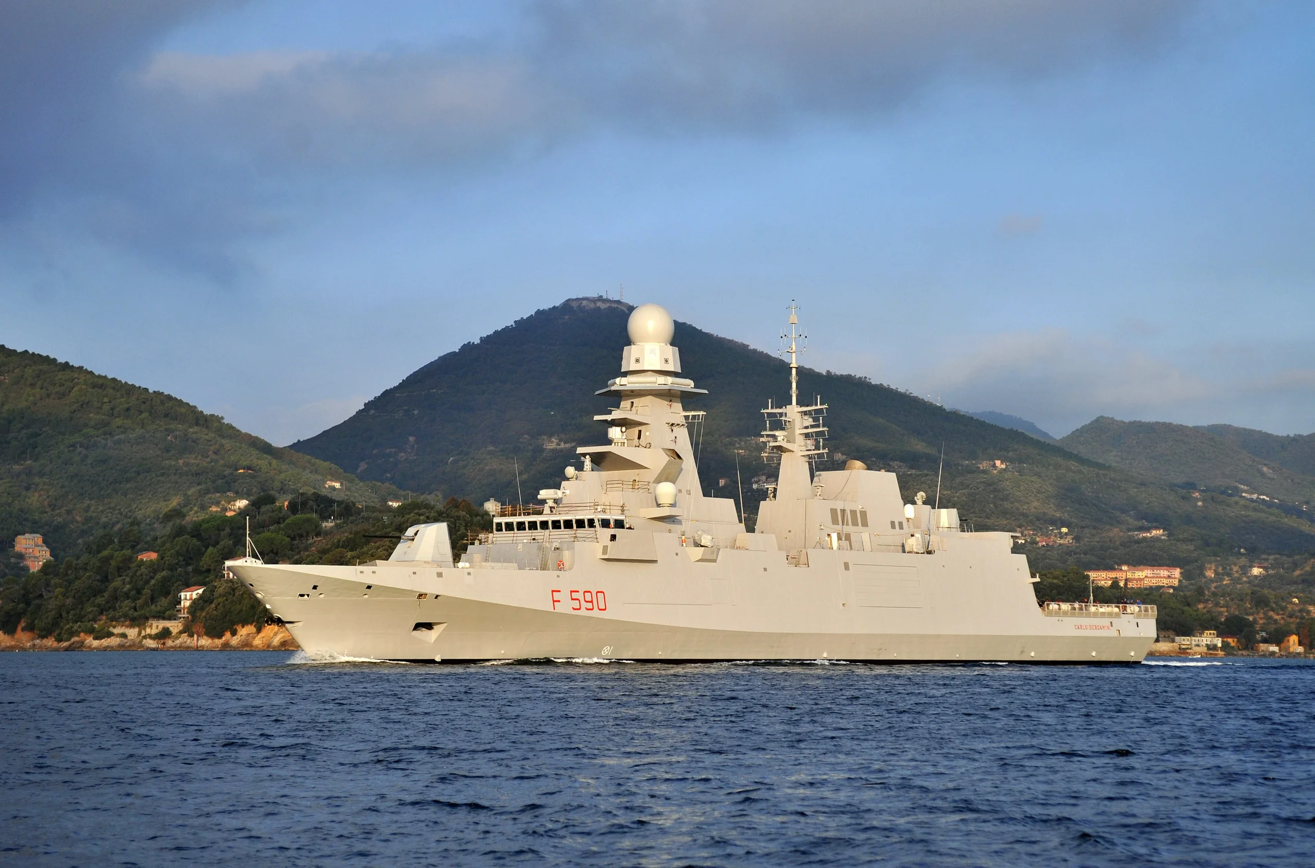 an image of the Italian FREMM multipurpose frigate