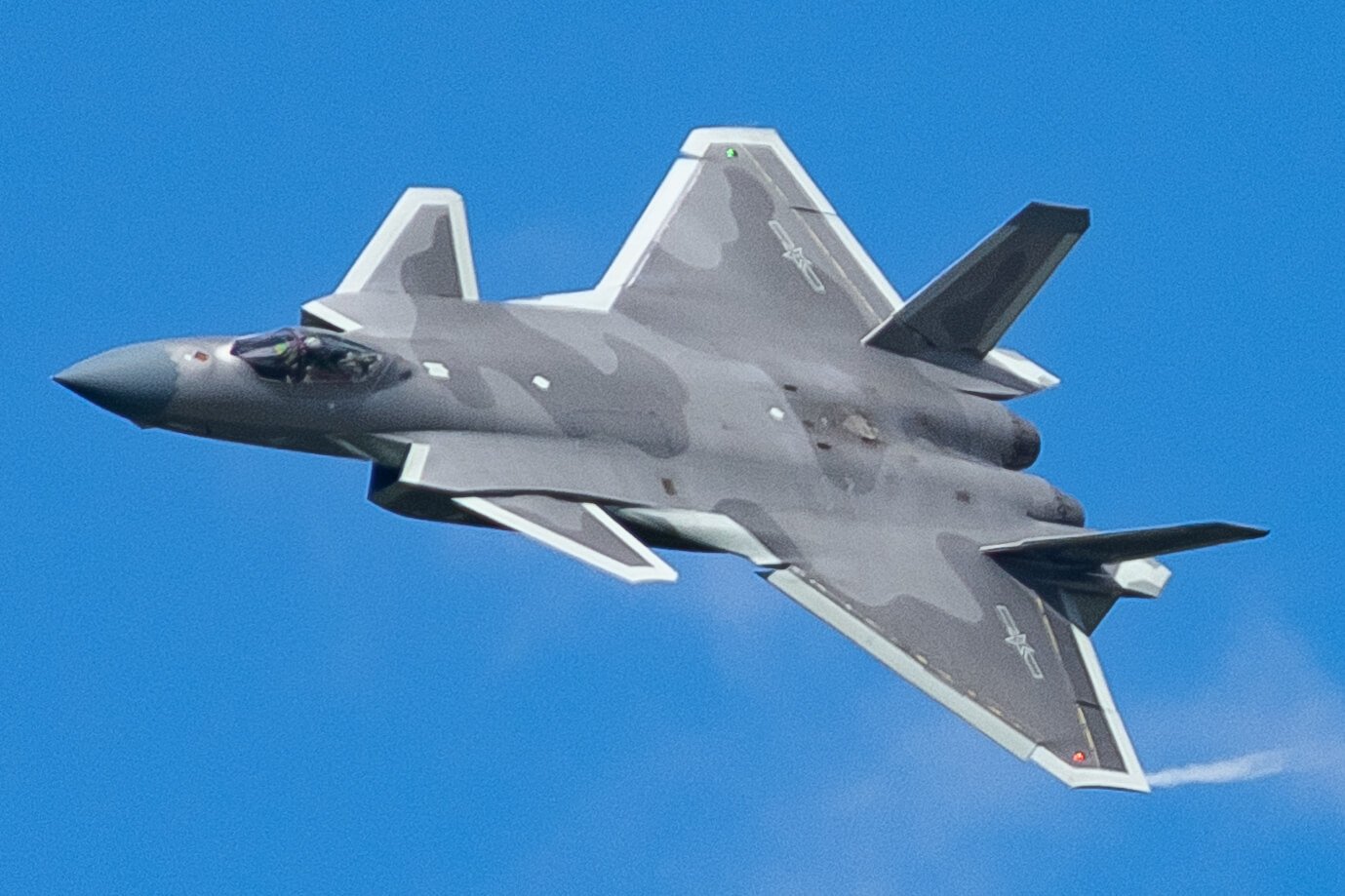 an image of the J-20S stealth fighter during flight