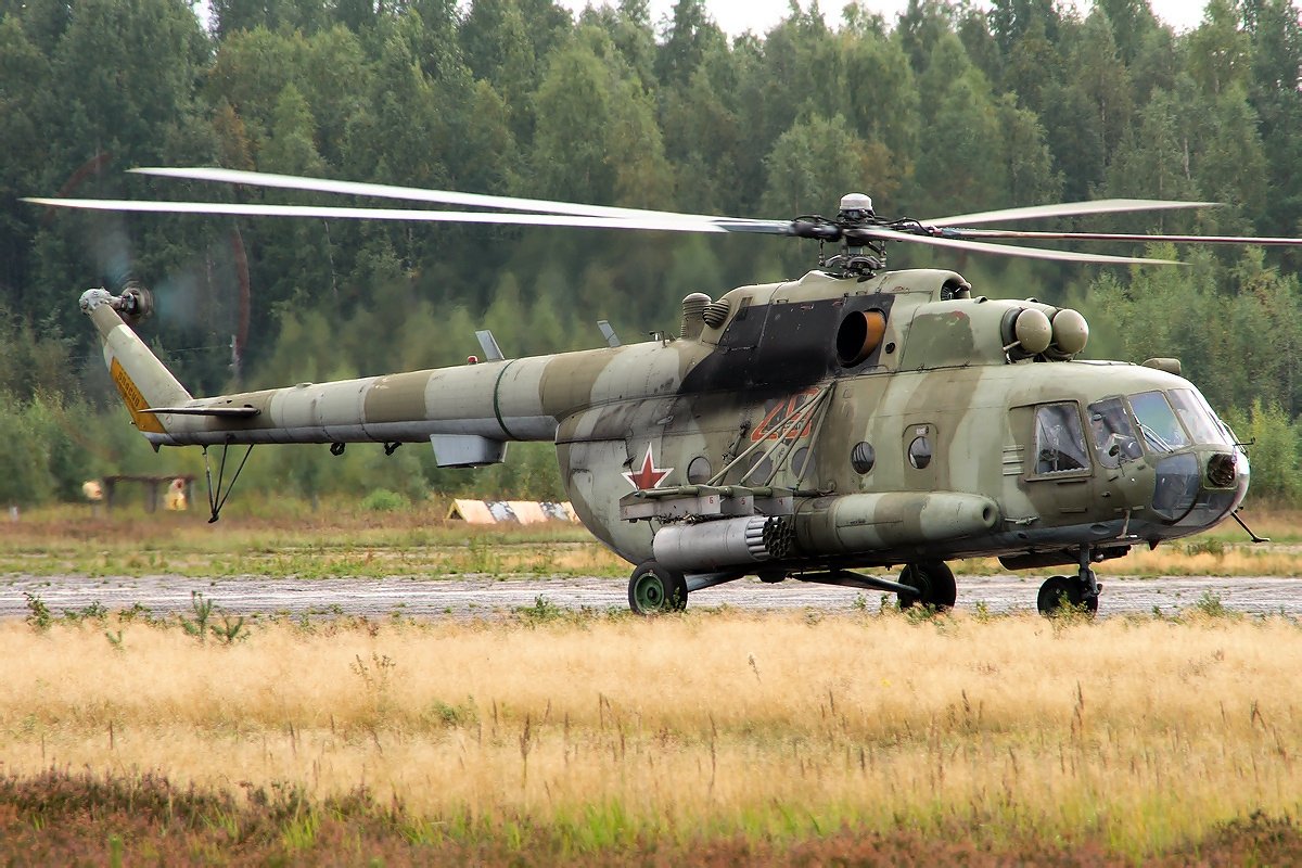 Russian military Mi-8 helicopter.
