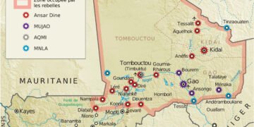 Northern Mali conflict Map 2013 Operation Serval