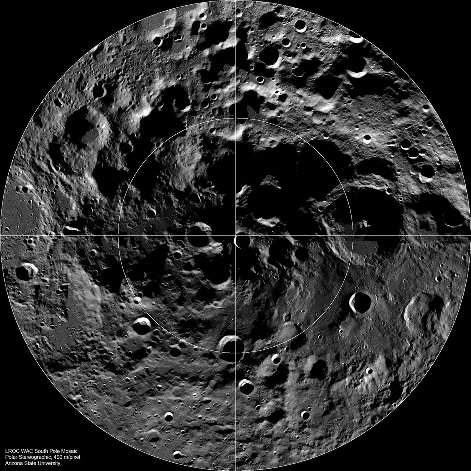 image of The Lunar South Pole