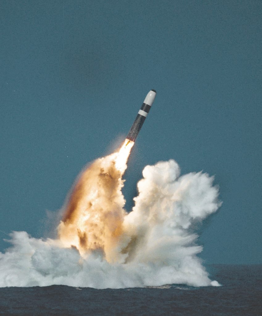 Trident II (D-5) missile underwater launch.
