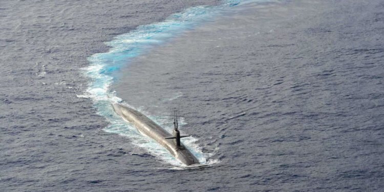 USS Ohio Class Ballistic Missile Submarine.