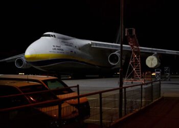 An Antonov An-124 Ruslan aircraft at Leipzig/Halle Airport. Photo credits: JOHN MACDOUGALL/AFP
