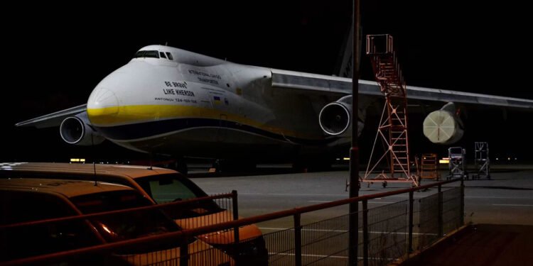 An Antonov An-124 Ruslan aircraft at Leipzig/Halle Airport. Photo credits: JOHN MACDOUGALL/AFP