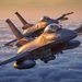 F-16 fighter jet performing combat air patrol over NATO's eastern flank.