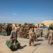 Marines of 2nd Battalion, 7th Marines packing up gear to withdraw from Al-Taqaddum Air Base, 24 March 2020